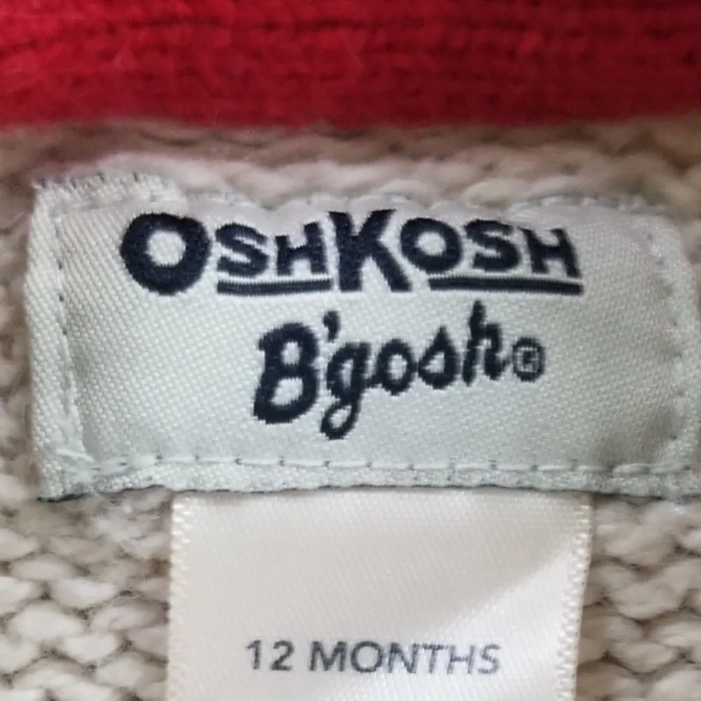 OshKosh B'gosh‎ Kid's Cream Cable Knit Sweater Vest Sz. 12M